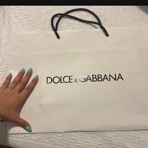 Empty Dolce & Gabbana White Designer Tote